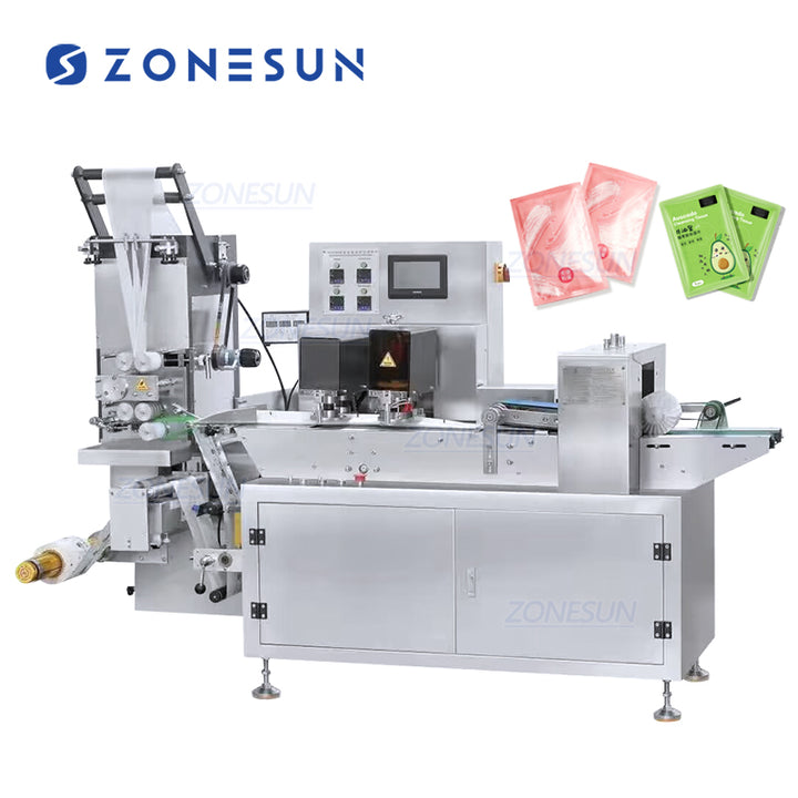ZONESUN ZS-WP260A Automatic Pillow Type Single Sheet Sachet Wet Tissue Wipe Packing Machine Wet Wipe Making Packaging Equipment