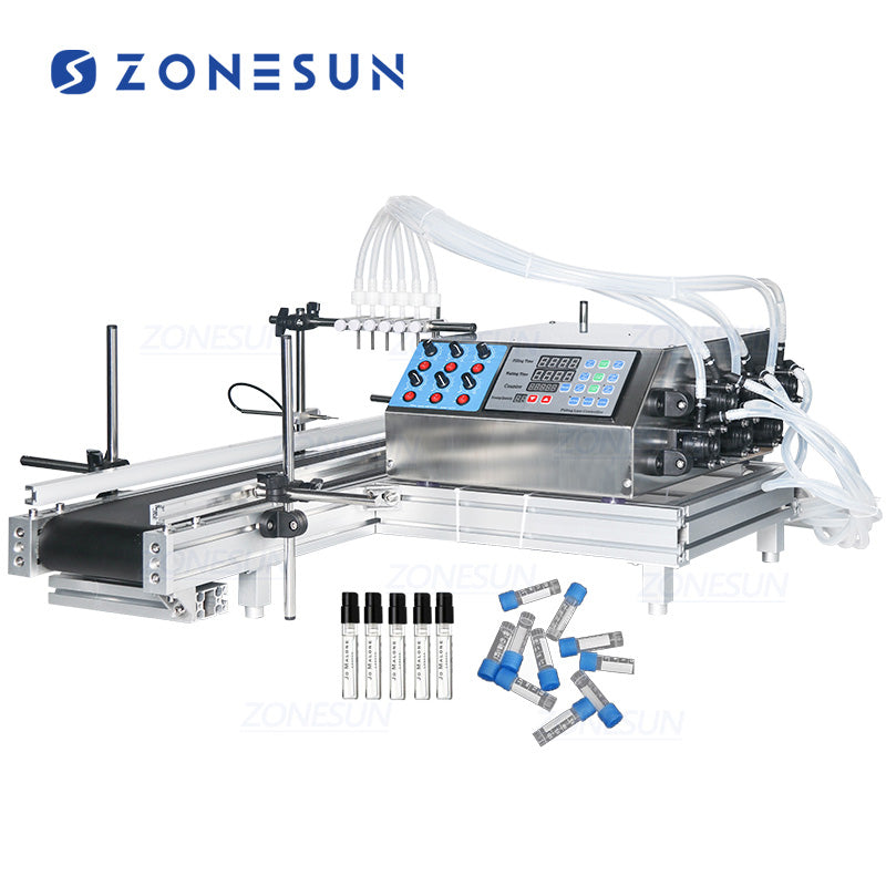 small bottle filling machine with conveyor belt