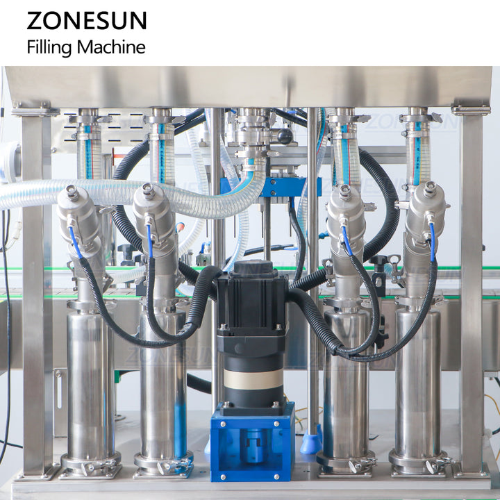 ZONESUN ZS-YT4T-4PX Automatic Face Cream Lotion Body Gel Hair Spray Cosmetics Bottle Filling Machine