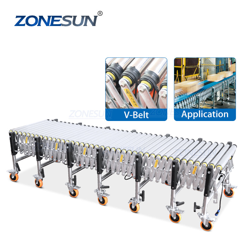 flexible roller conveyor belt