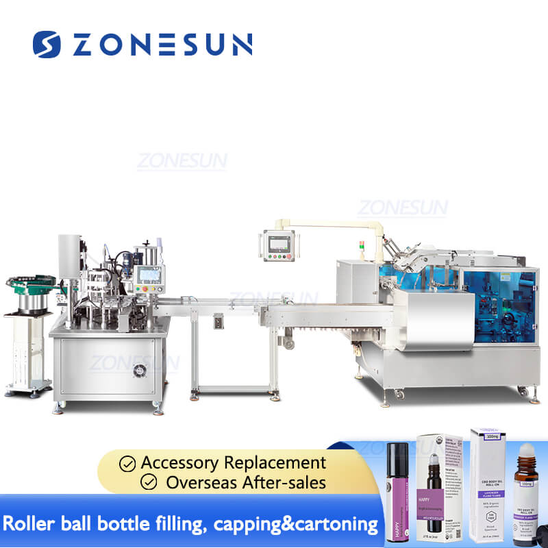 ZS-AFCL8 roller ball bottle filling packaging line