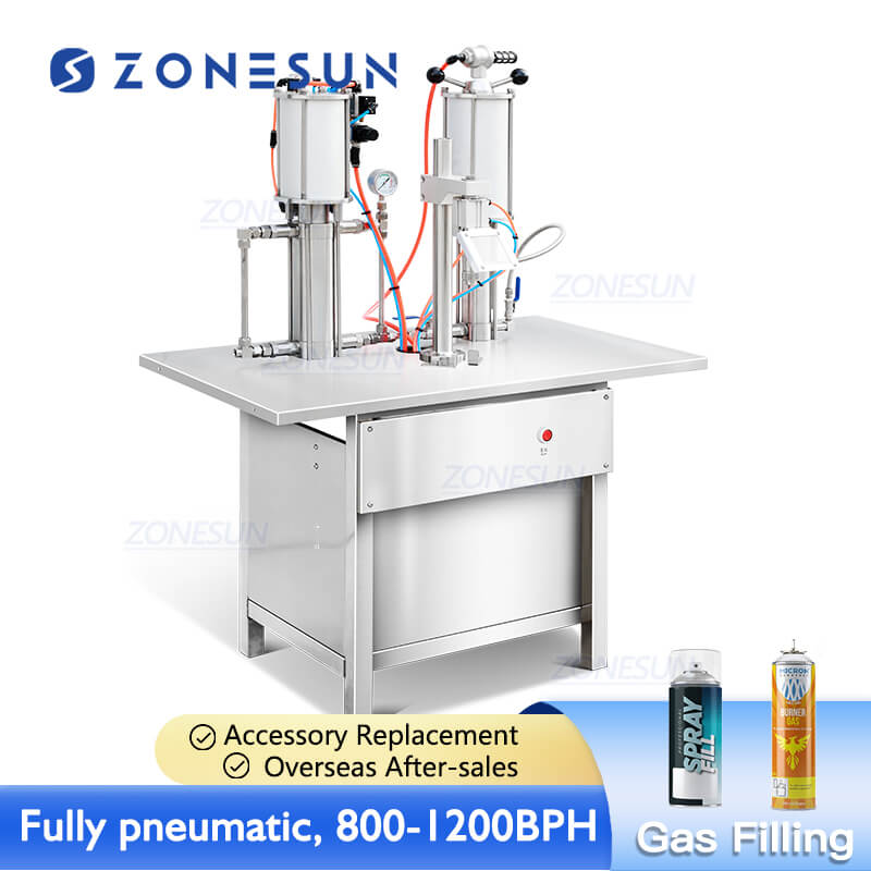 semi-automatic aerosol gas filling machine