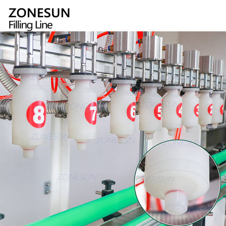 filling nozzles of filling line