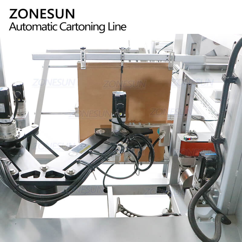 carton ereacting structure of packaging line