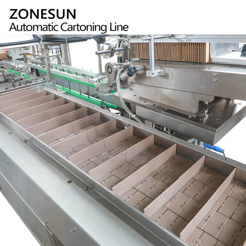 positioning structure of packaging line