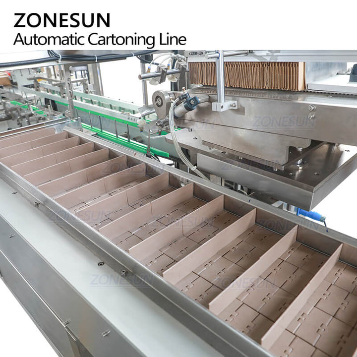 positioning structure of packaging line