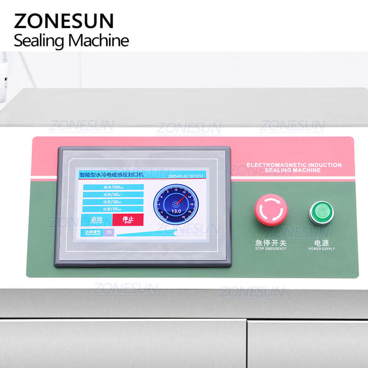 control panel of induction sealer