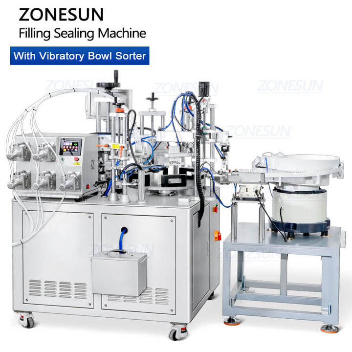 ZS-FS50U plasticampoule filling and sealing machine with vibratory bowl