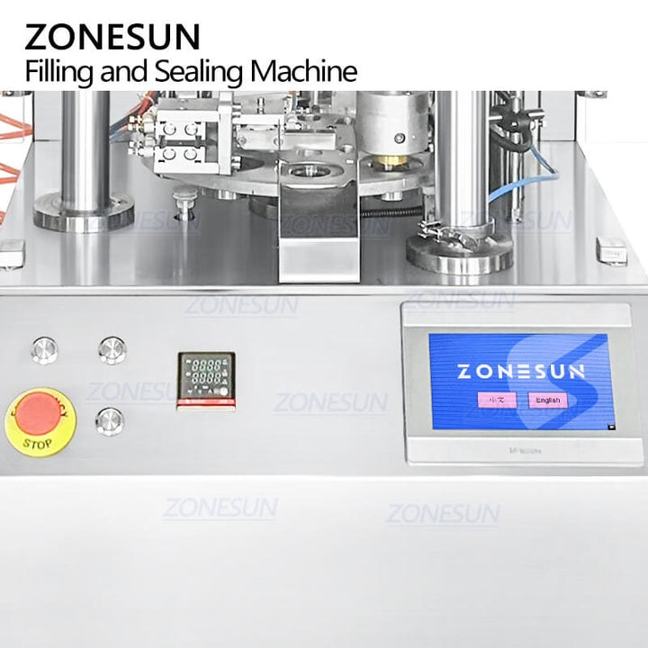 panel of powder filling machine