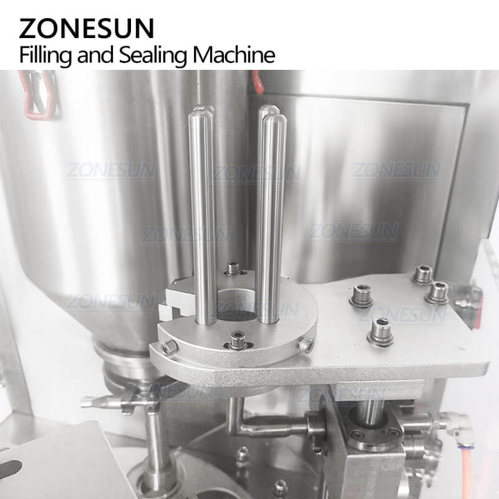 lid feeding structure of powder filling machine
