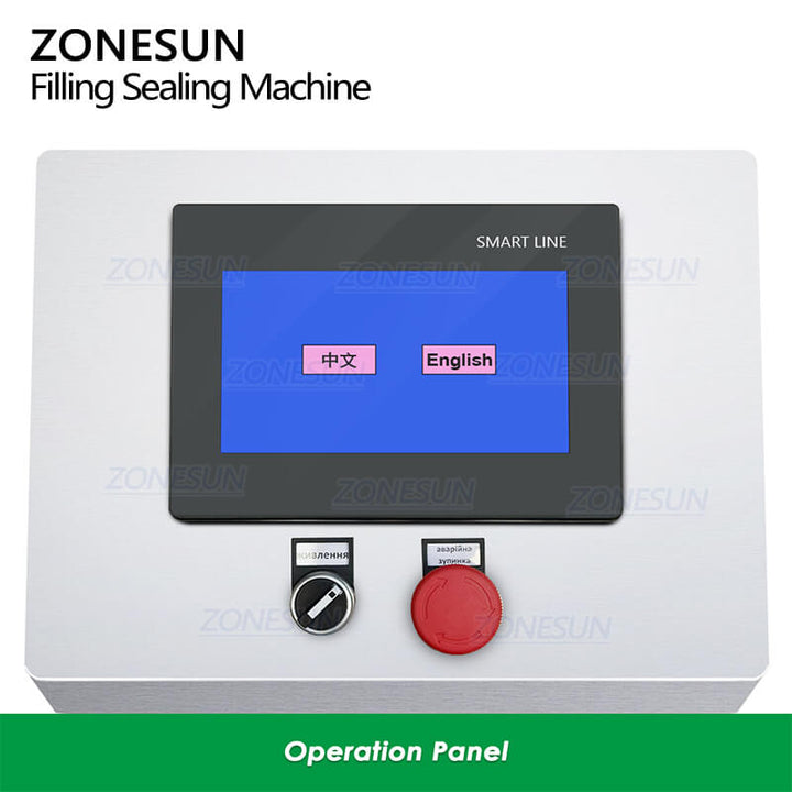control panel of cup filling sealing machine