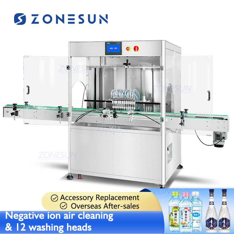 ZS-NIC3 12 heads negative ion pet bottle air rinbsing machine