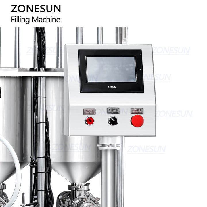 control panel of filling machine