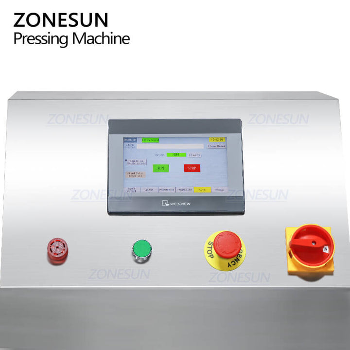 control panel of cap pressing machine
