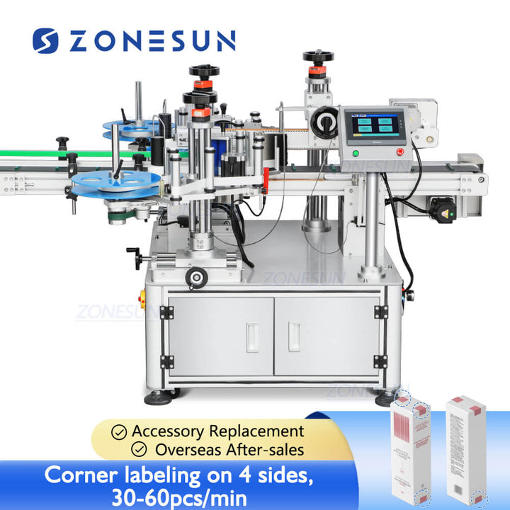automatic corner labeling machine for cosmetic paper box