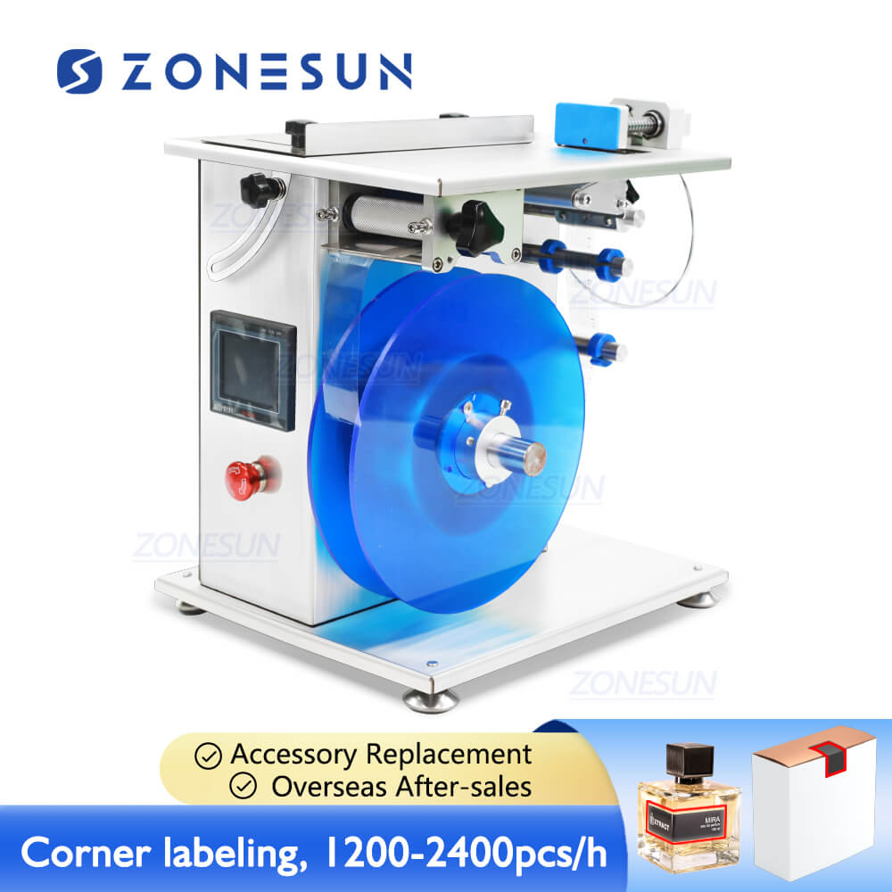 ZS-TB90B semi-automatic corner labeling machine for paper box