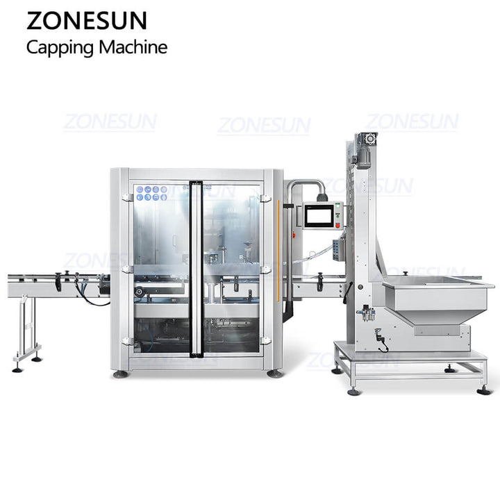 ZS-XG440M automatic plastic bottle capping machine with cap elevator
