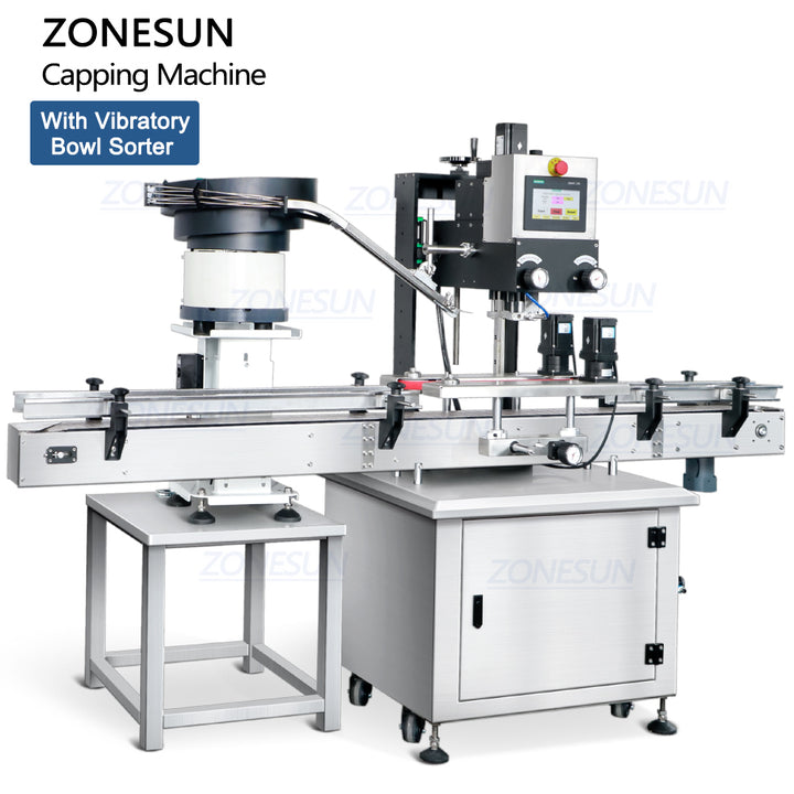 capping machine with vibratory bowl