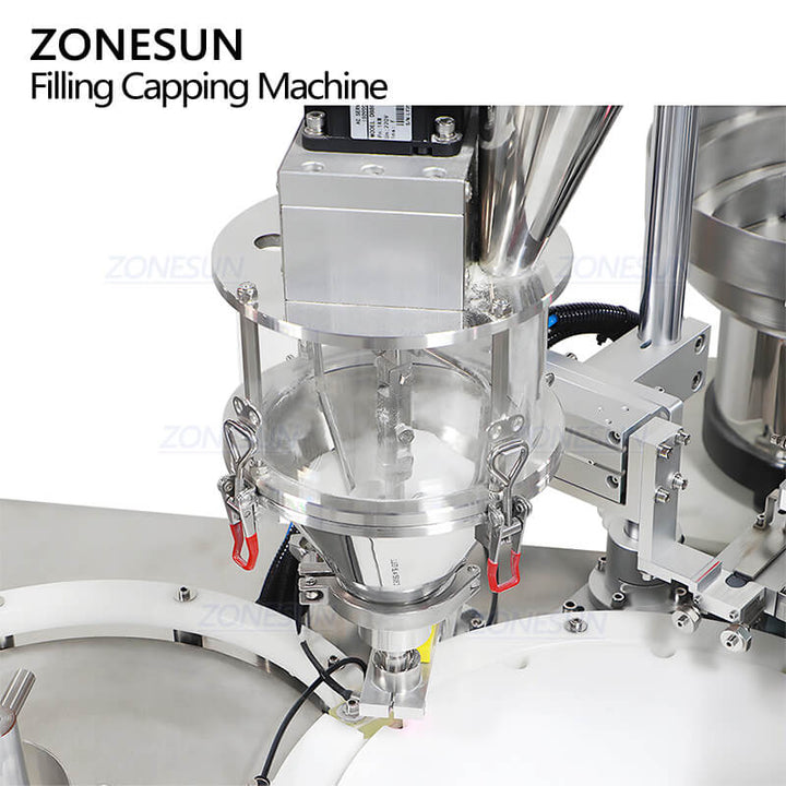 auger feeding structure of vial filling capping machine