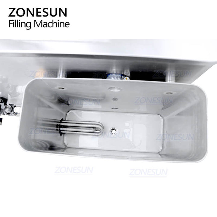 ZS-YT6T-6PXH Automático Servo Motor 6 CABEZAS Salsa de chile Pasta de miel Jama Jam Botella Máquina de llenado de botella con calentador de mezclador