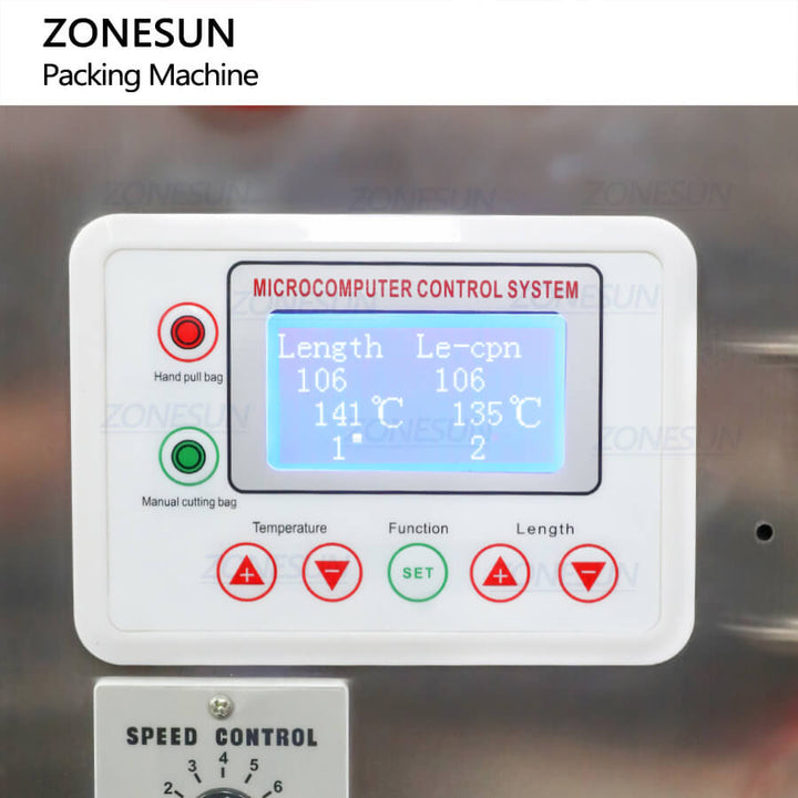control panel of ZS-FS20D1 VFFS paste packaging machine for sauce