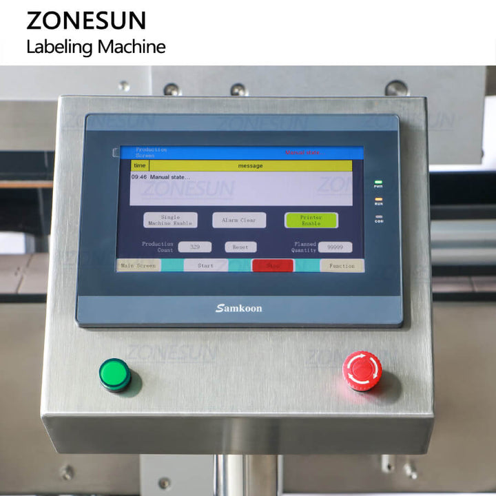 control panel of ZS-TB162PO labeling machine