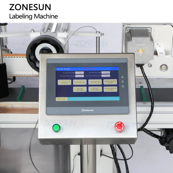 panel of automatic corner labeling machine