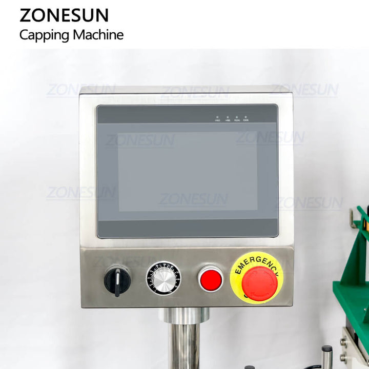 control panel of automatic capping machine