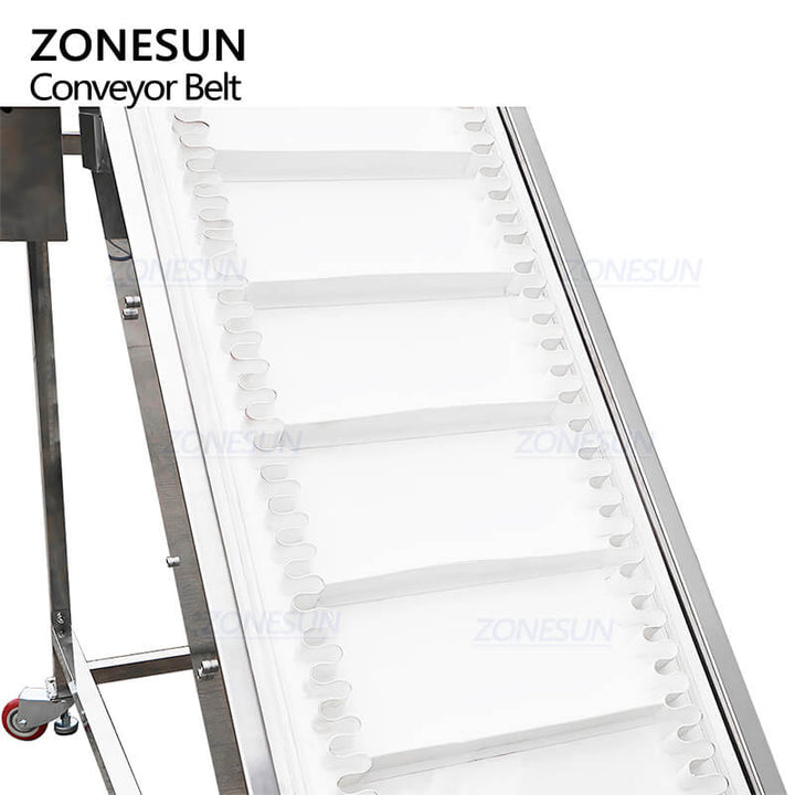 conveyor belt with baffles