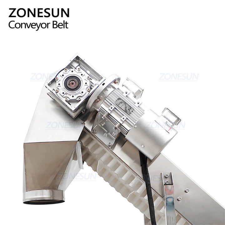 dischaege outlet of inclined elevator conveyor belt