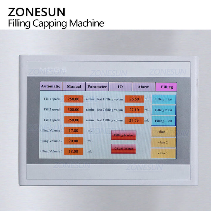 control panel of monoblock machine