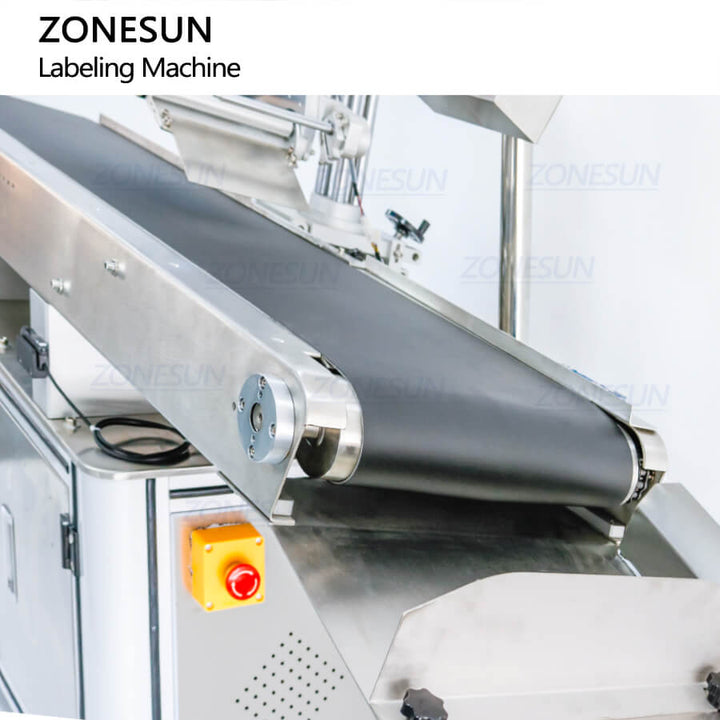 inclined conveyor of ZS-TB832 automatic labeling machine for card