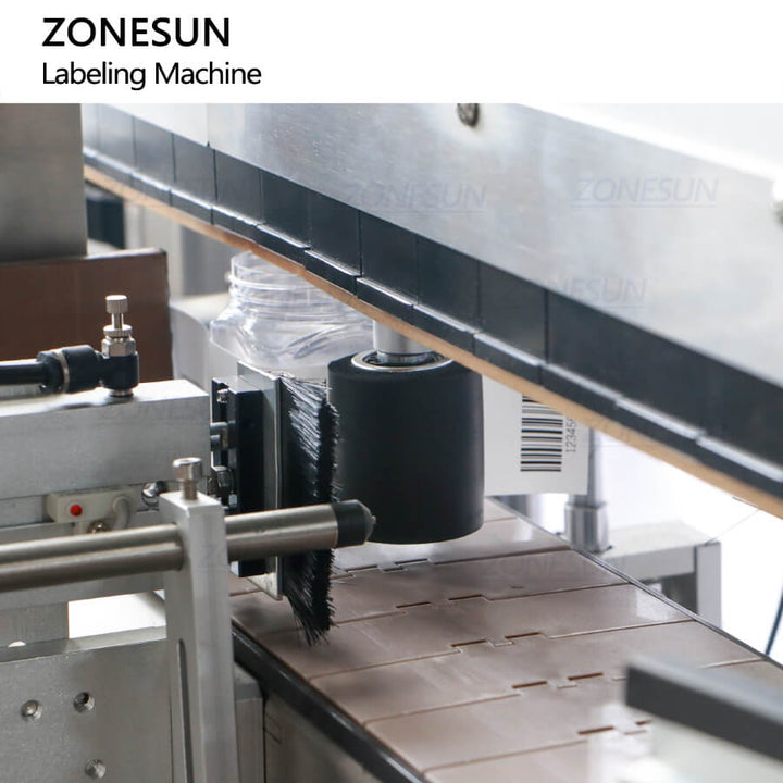 labeling structure of ZS-TB162PO square bottle labeling machine