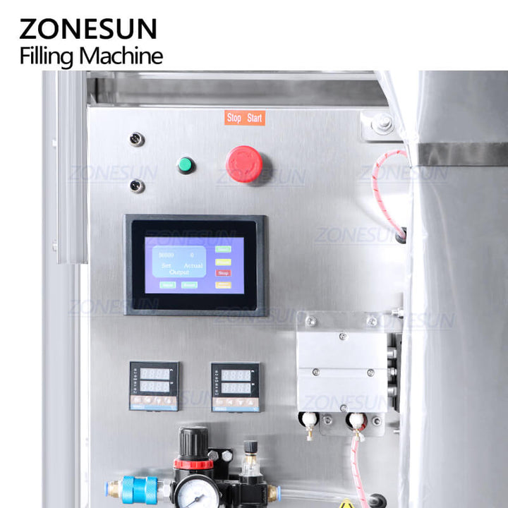 control panel of granule sachet packaging machine