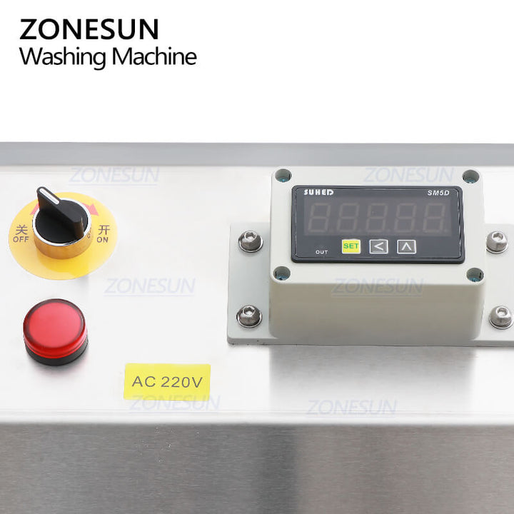 control panel of bottle washer machine