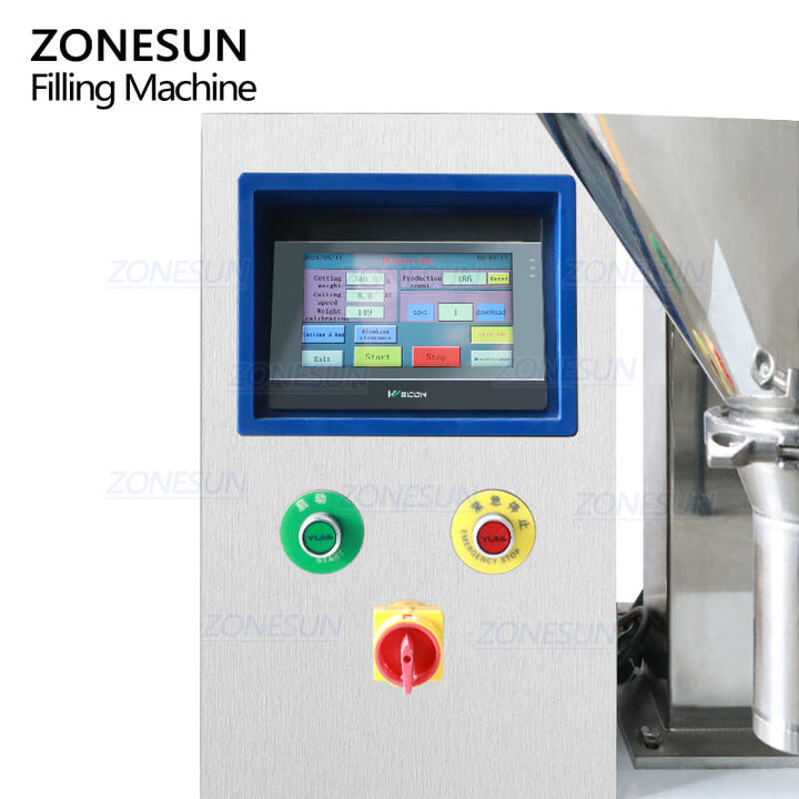 control panel of bottle auger filling machine