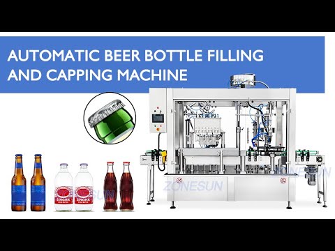 Zonesun Zonesun ZS-CFC4 otomatis 4 kepala bir soda karbon minuman kaca botol botol botol Botol Caps Bottling Isobaric IPober Isi Isi