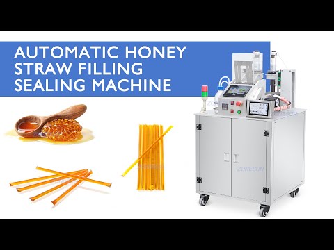 ZONESUN ZS-FSHS21 Automatic Honey Straw Glow Stick Peristaltic Pump Filling And Ultrasonic Sealing Monoblock Machine