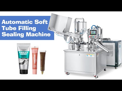 ZONESUN ZS-FS007U 자동 화장품 핸드 크림 겨자 소스 열기 플라스틱 소프트 튜브 충전 밀봉 기계 포장 장비