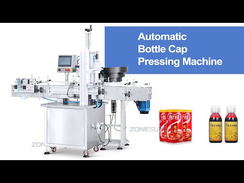ZONESUN ZS-XG440G Αυτόματη πλαστική αποκοπή μπουκαλιών Candy Health Care Product Bottle Outer Cover Cap Pressing Machine