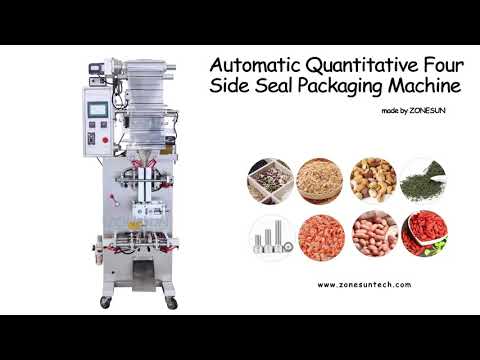 Zonesun ZS-K100 Máquina de sellado de relleno de granulos automático VFFS para máquina de embalaje de tuercas de avena