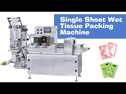 ZONESUN ZS-WP260A Automatic Pillow Type Single Sheet Sachet Wet Tissue Wipe Packing Machine Wet Wipe Making Packaging Equipment