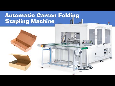 ZONESUN ZS-BFM2 Automatic Paper Carton Accessory Cardboard Boxes Forming Folding Stapling Machine Carton Making Equipment