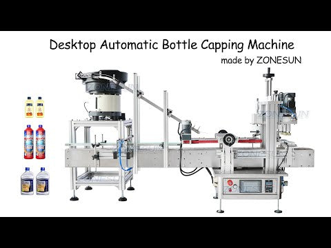 ZS-XG1870P Automatische Tischverschließmaschine für Sprühflaschen mit Vibrationsschalensortierer