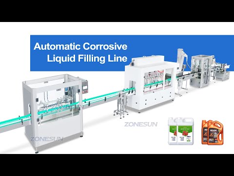 ZonesUn ZS-FAL180F5 Automático 10 cabezas Pesticidas Bleach Desinfectante Limpiador de inodoro Corrosivo Corrosivo Líquido Líquido Tapopado Línea de etiquetado Línea