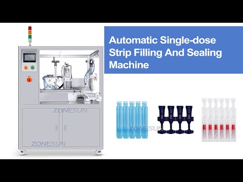 ZONESUN ZS-FS60U 자동 모노 도스 스트립 비타민 보충제 일회용 스킨 케어 혈청 액체 페이스트 충전 밀봉 기계