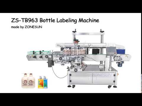 Zonesun ZS-TB963 Máquina de etiquetado de botella redonda plana doble para botellas de bebidas