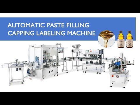 Zonesun ZS-FALU5 Totalmente automático 6 cabezas Jarabe de miel Servo Control Piston Piston Pasting Relling Tapping Leting Production Línea