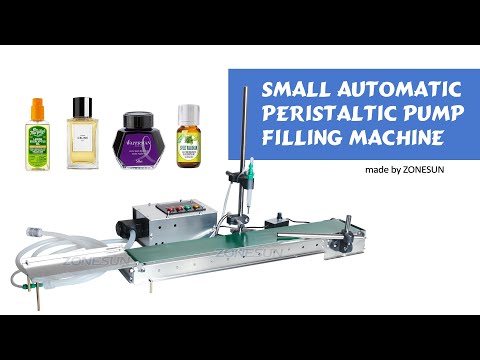 ZS-DTPP100C Single Nozzle Small Scale Glass Bottle Vial Perfume Liquid Filling Machine With Conveyor