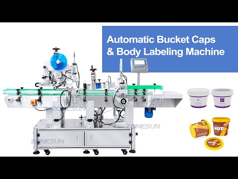 Zonesun ZS-TB770 Automático redonda de fruta redonda balde cônico Máquina de rotulagem de garrafas de garrafa cônica e adesivo corporal adesivo para condimentos para condimentos